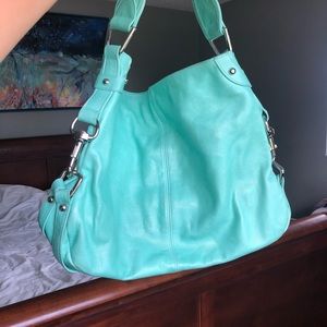 Rebecca Minkoff mini Nikki hobo bag turquoise